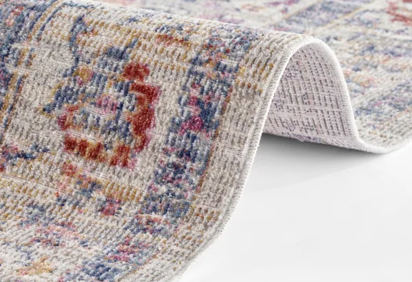 Nouristan - Hanse Home koberce Behúň Cairo 105591 Luxor Cream Multicolored – na von aj na doma - 80x200 cm