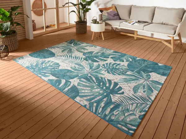 Koberec Flair Tropical Leaves tyrkysový