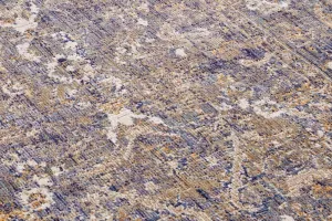 Nouristan - Hanse Home koberce Behúň Cairo 105588 Port Said Cream Blue – na von aj na doma - 80x200 cm