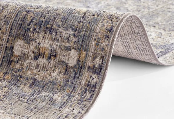 Nouristan - Hanse Home koberce Behúň Cairo 105588 Port Said Cream Blue – na von aj na doma - 80x200 cm
