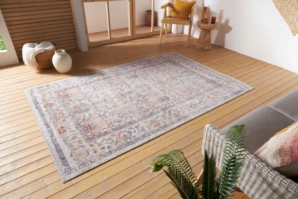Nouristan - Hanse Home koberce Kusový koberec Cairo 105591 Luxor Cream Multicolored – na von aj na doma - 200x280 cm