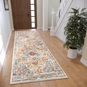 Koberec Luxor Strozzi béžový / modrý / viacfarebný