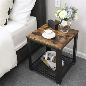 VASAGLE Odkladací stolík industriálny 45x45 cm