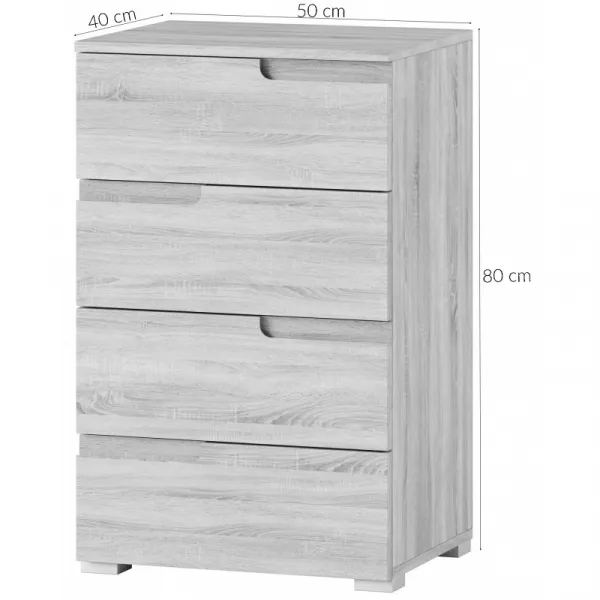 Szynaka Komoda Selene 2 50 cm biela mat/lesk
