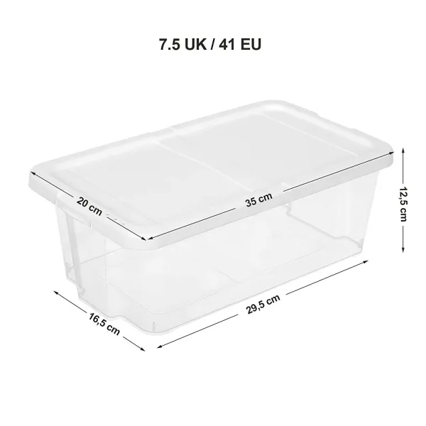 SONGMICS Univerzálny transparentný stohovateľný úložný box 12 ks