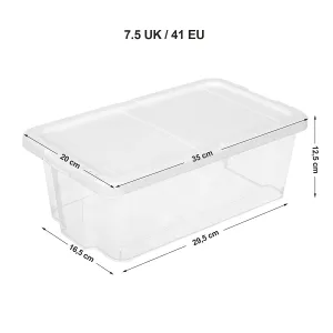 SONGMICS Univerzálny transparentný stohovateľný úložný box 12 ks