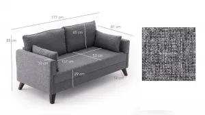 Pohovka Bella 2 Grey