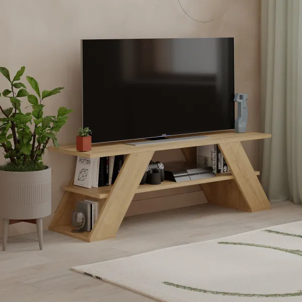 TV stolík Houseland Farfalla 120 cm dub prírodný