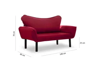 Dvojmiestna rozkladacia pohovka Chatto - Maroon