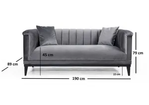 Dvojmiestna pohovka Trendy - Dark Grey