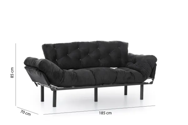 Trojmiestna rozkladacia pohovka Nitta Triple - Black