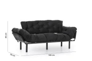 Trojmiestna rozkladacia pohovka Nitta Triple - Black
