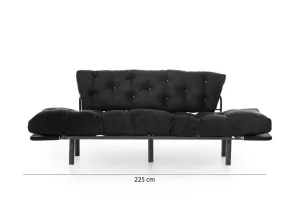 Trojmiestna rozkladacia pohovka Nitta Triple - Black