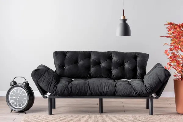 Trojmiestna rozkladacia pohovka Nitta Triple - Black