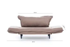 Dvojmiestna rozkladacia pohovka Vino Daybed - Mink GR121\01