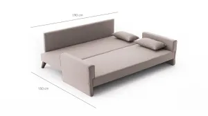 Trojmiestna rozkladacia pohovka Bella Sofa Bed - Cream