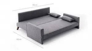 Trojmiestna rozkladacia pohovka Bella Sofa Bed - Grey