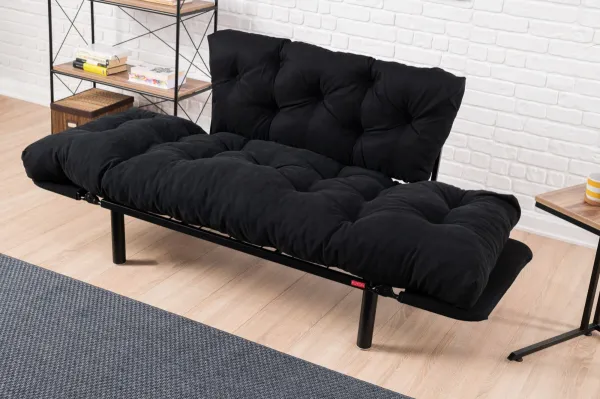 Hanah Home 2-miestna pohovka Nitta 155 cm čierna