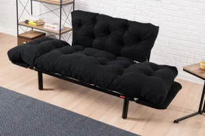 Hanah Home 2-miestna pohovka Nitta 155 cm čierna