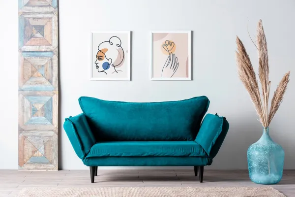 Dvojmiestna rozkladacia pohovka Vino Daybed - Petrol Green GR124\01