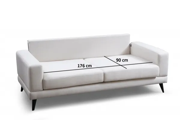 Hanah Home 3-miestna pohovka Nordic 210 cm béžová
