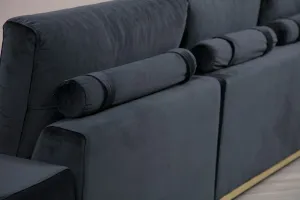 Štvormiestna pohovka Line With Side Table - Black