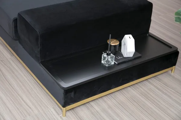 Štvormiestna pohovka Line With Side Table - Black