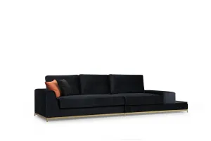 Štvormiestna pohovka Line With Side Table - Black