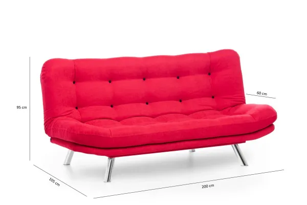 Hanah Home 3-miestna pohovka Misa 200 cm červená
