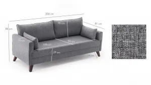 Trojmiestna pohovka Bella Sofa For 3 Pr - Grey