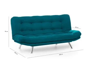 Hanah Home 3-miestna pohovka Misa 200 cm petrolejová