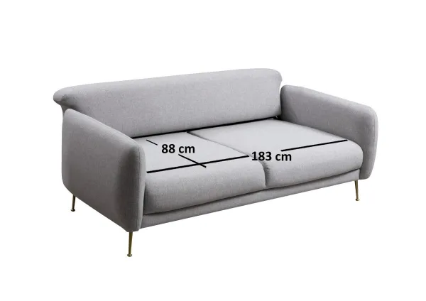 Hanah Home 3-miestna pohovka Sevilla 214 cm sivá