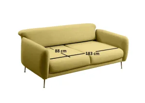 Trojmiestna rozkladacia pohovka Sevilla 3 Seater - Yellow