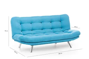 Hanah Home 3-miestna pohovka Misa 200 cm tyrkysová