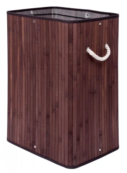 Bambusový kôš na bielizeň s vekom SOREN 80L wenge