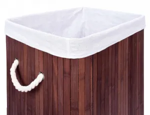 Bambusový kôš na bielizeň s vekom SOREN 80L wenge