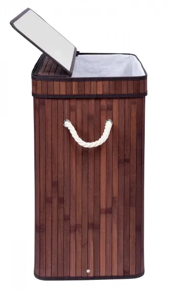 Bambusový kôš na bielizeň s vekom SOREN 80L wenge