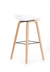HALMAR Barová stolička Ivy10 biela / sivá