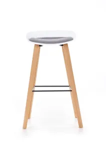 HALMAR Barová stolička Ivy10 biela / sivá
