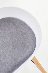 HALMAR Barová stolička Ivy10 biela / sivá
