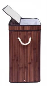 Bambusový kôš na bielizeň s vekom 100L wenge