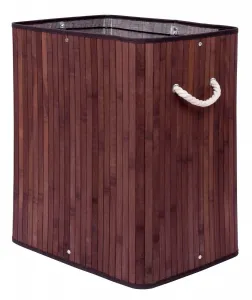 Bambusový kôš na bielizeň s vekom 100L wenge