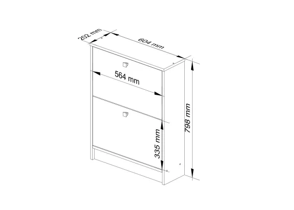 Ak furniture Skriňa na topánky Marienne 60 cm jelša