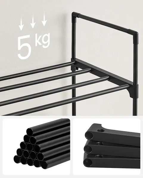 SONGMICS Botník Rezula 55 cm čierny