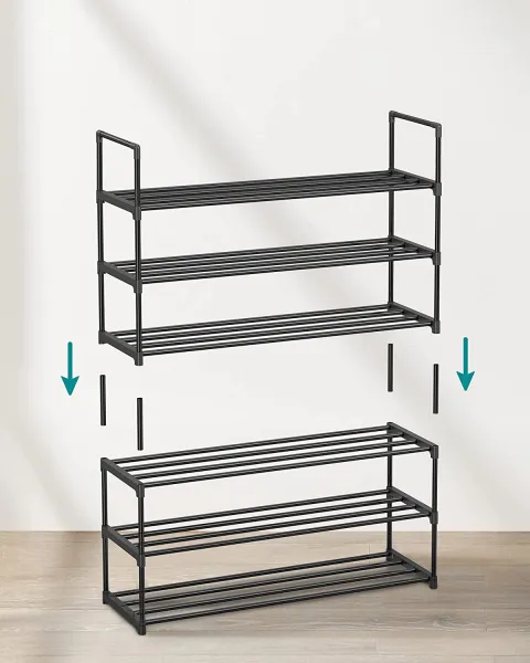 SONGMICS Botník Rezula 55 cm čierny