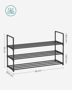 SONGMICS Botník Rezula 55 cm čierny