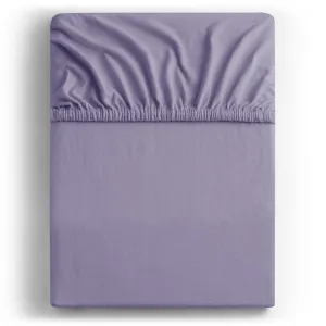 DecoKing Bavlnené prestieradlo AmeliaHome AMBER levanduľové, veľkosť 100-120x200+30