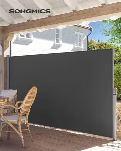 SONGMICS Bočná markíza Orrine 160x400 cm tmavo šedá