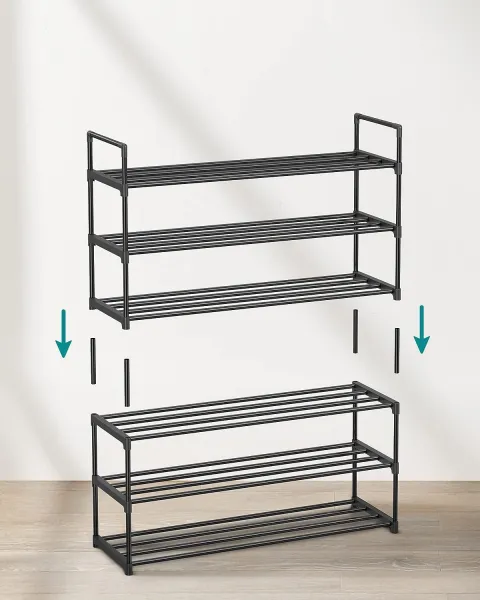 SONGMICS Botník Clarna 92 cm černý