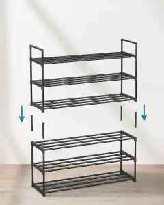 SONGMICS Botník Clarna 92 cm černý